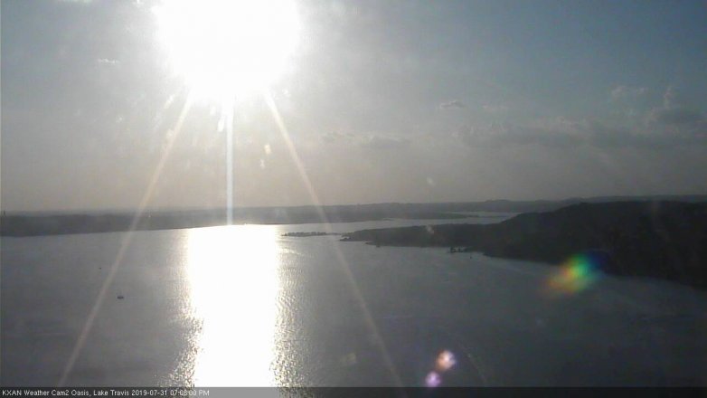 Lake Travis webcam, July 31, 2019 6:10 PM CT