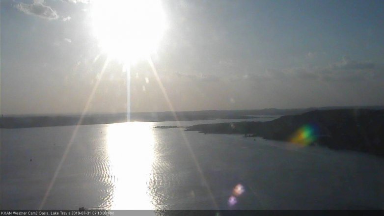 Lake Travis webcam, July 31, 2019 6:15 PM CT