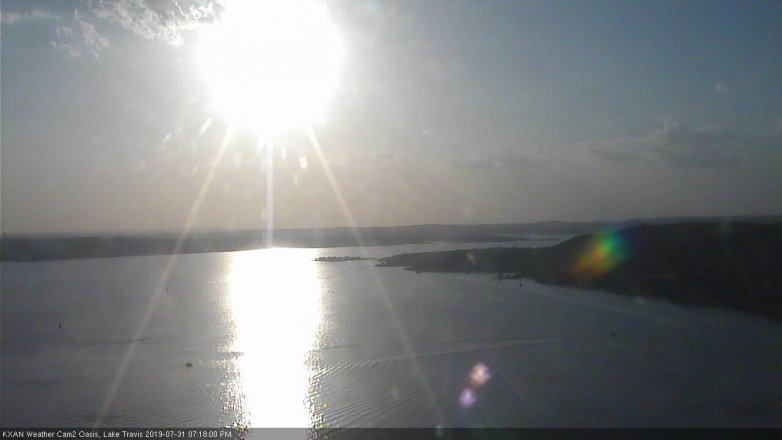 Lake Travis webcam, July 31, 2019 6:20 PM CT