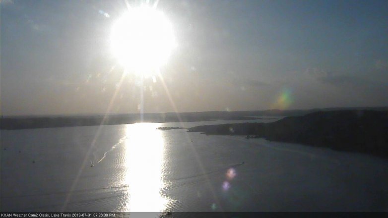 Lake Travis webcam, July 31, 2019 6:30 PM CT