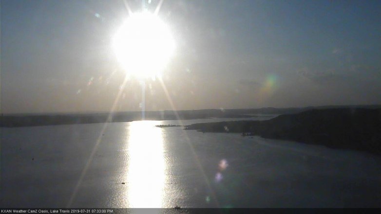 Lake Travis webcam, July 31, 2019 6:35 PM CT