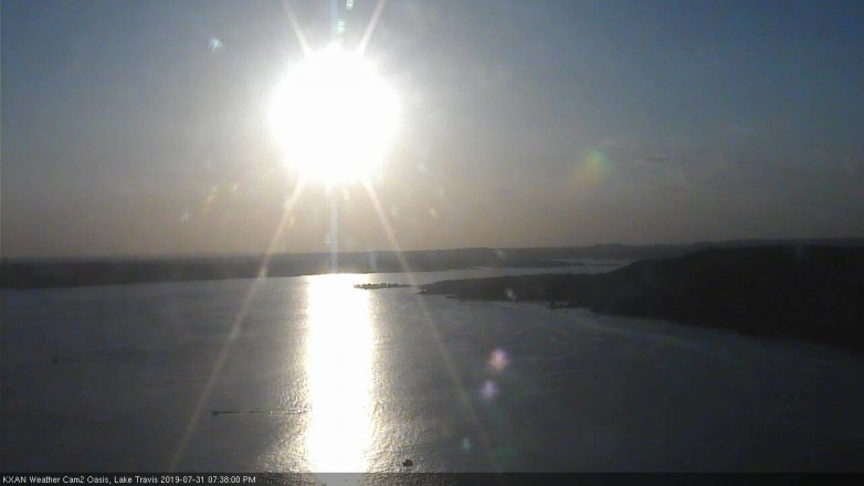 Lake Travis webcam, July 31, 2019 6:40 PM CT