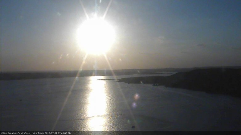 Lake Travis webcam, July 31, 2019 6:45 PM CT