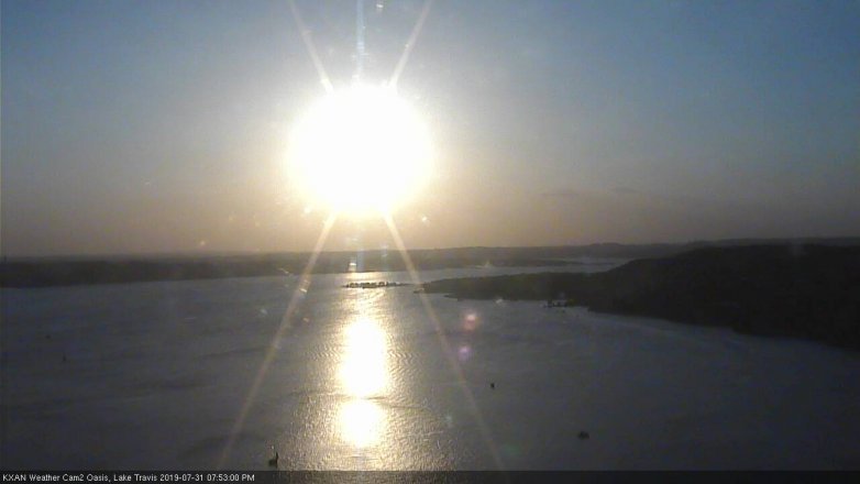 Lake Travis webcam, July 31, 2019 6:55 PM CT