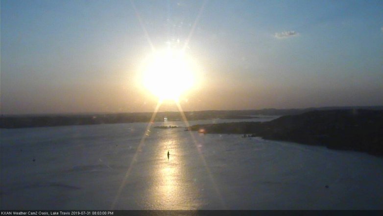 Lake Travis webcam, July 31, 2019 7:05 PM CT