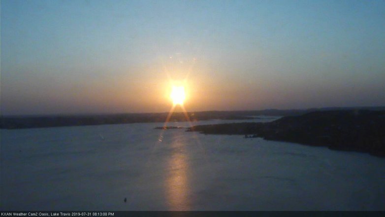 Lake Travis webcam, July 31, 2019 7:15 PM CT