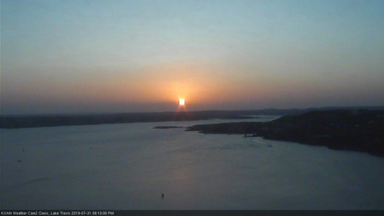 Lake Travis webcam, July 31, 2019 7:20 PM CT
