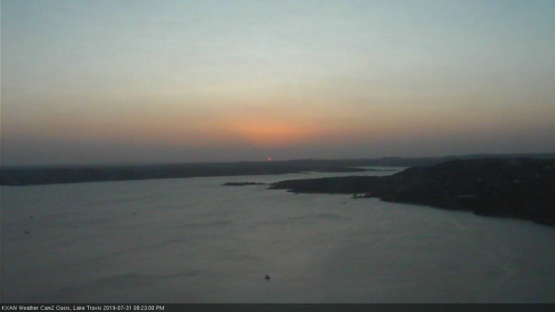 Lake Travis webcam, July 31, 2019 7:25 PM CT