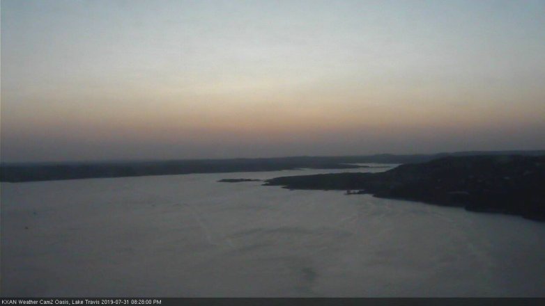 Lake Travis webcam, July 31, 2019 7:30 PM CT