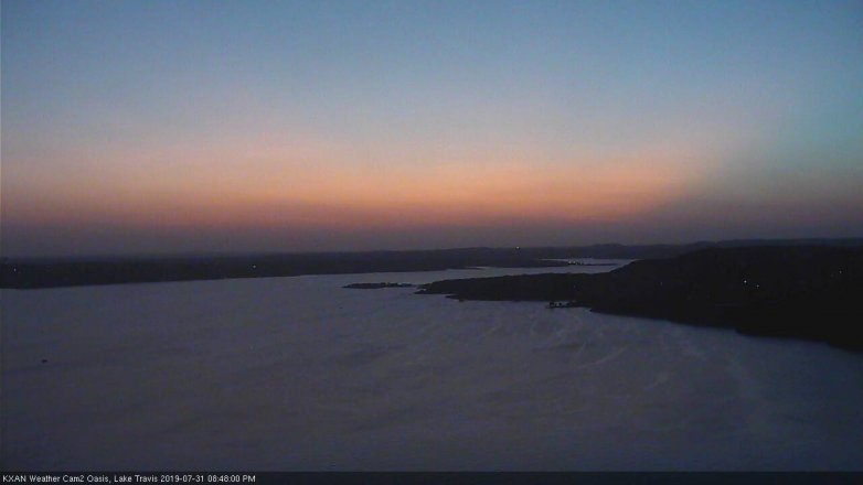 Lake Travis webcam, July 31, 2019 7:50 PM CT