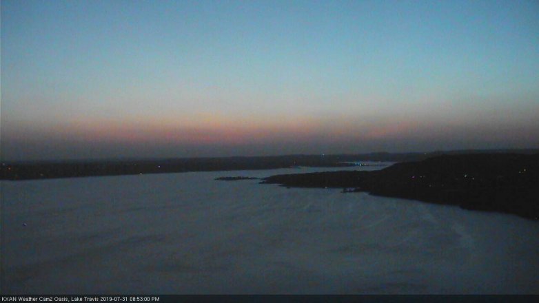 Lake Travis webcam, July 31, 2019 7:55 PM CT