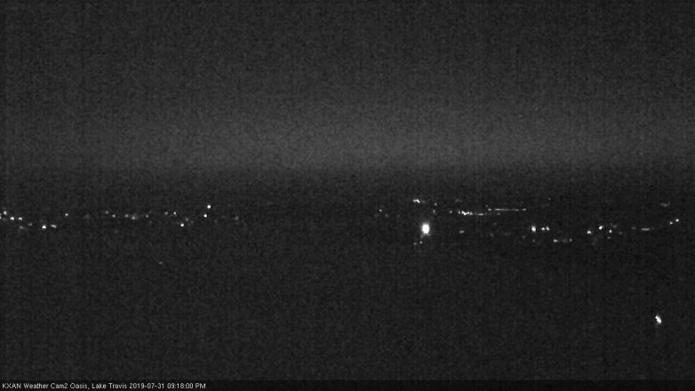 Lake Travis webcam, July 31, 2019 8:20 PM CT