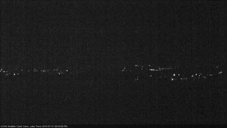 Lake Travis webcam, July 31, 2019 8:45 PM CT