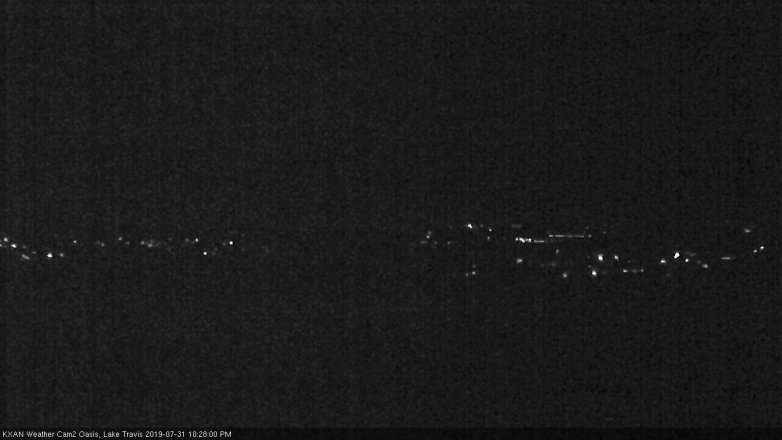 Lake Travis webcam, July 31, 2019 9:30 PM CT