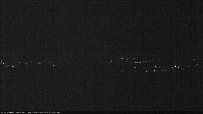 Lake Travis webcam, July 31, 2019 9:45 PM CT
