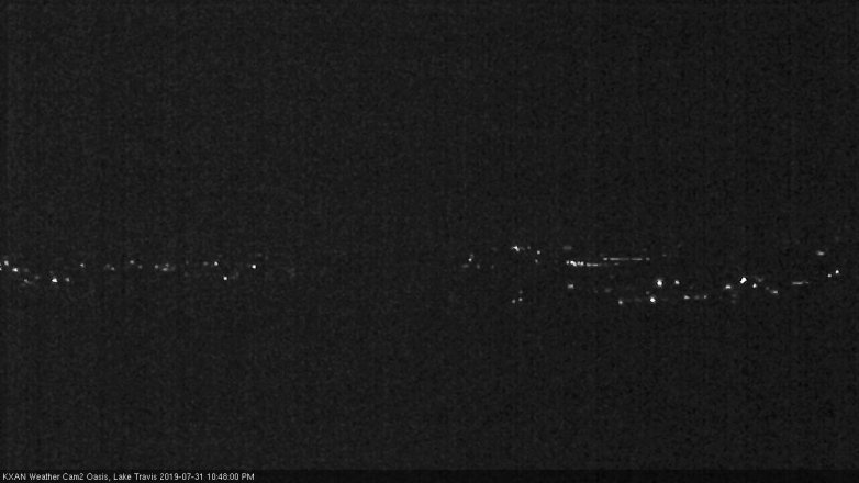 Lake Travis webcam, July 31, 2019 9:50 PM CT