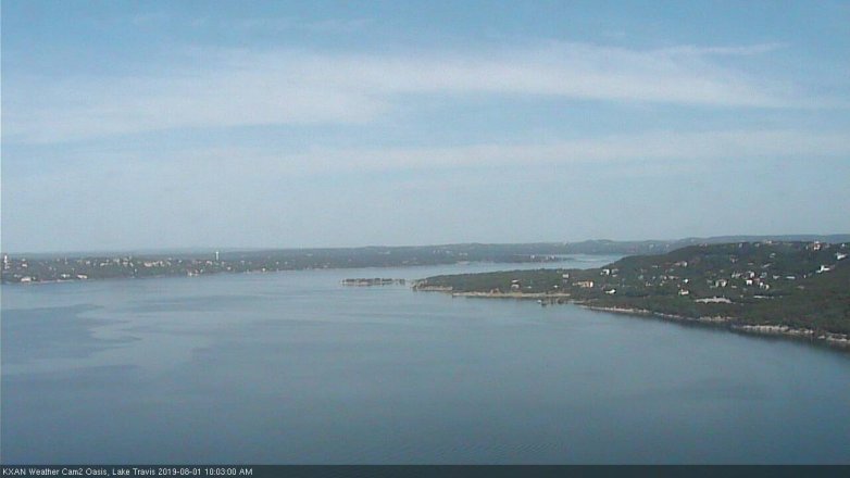 Lake Travis webcam, August 1, 2019 9:05 AM CT