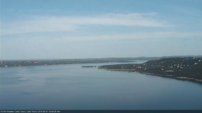 Lake Travis webcam, August 1, 2019 9:10 AM CT