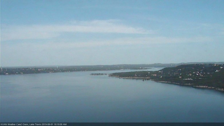 Lake Travis webcam, August 1, 2019 9:20 AM CT