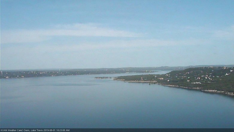 Lake Travis webcam, August 1, 2019 9:25 AM CT