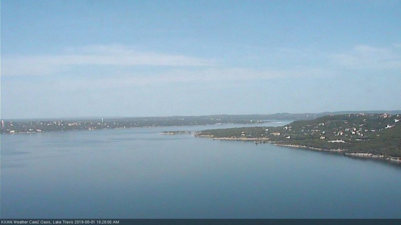 Lake Travis webcam, August 1, 2019 9:30 AM CT