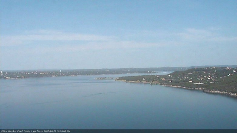 Lake Travis webcam, August 1, 2019 9:35 AM CT