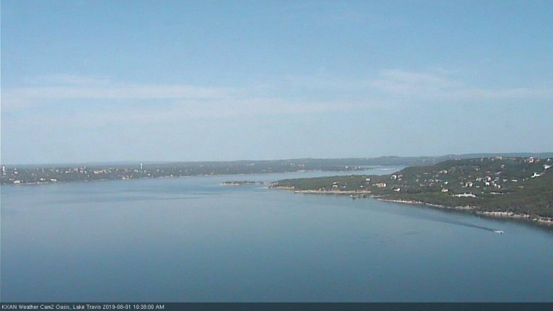 Lake Travis webcam, August 1, 2019 9:40 AM CT