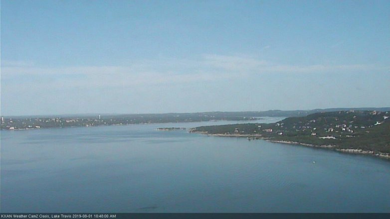 Lake Travis webcam, August 1, 2019 9:50 AM CT