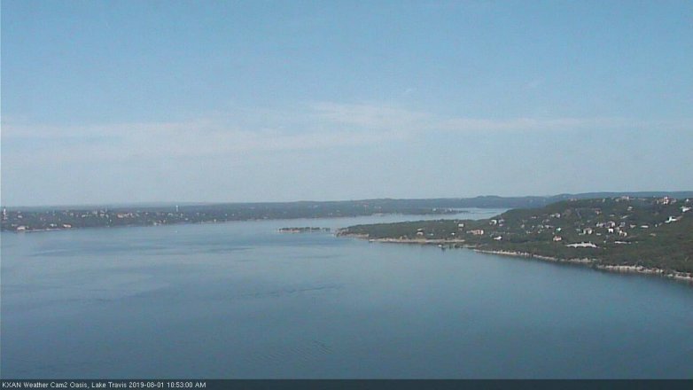 Lake Travis webcam, August 1, 2019 9:55 AM CT