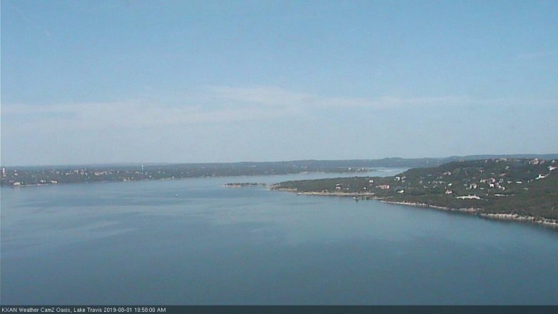 Lake Travis webcam, August 1, 2019 10:00 AM CT