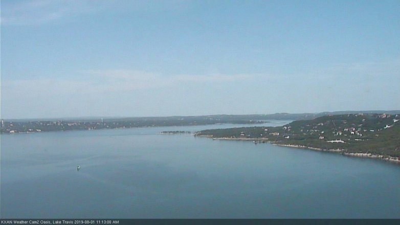 Lake Travis webcam, August 1, 2019 10:15 AM CT