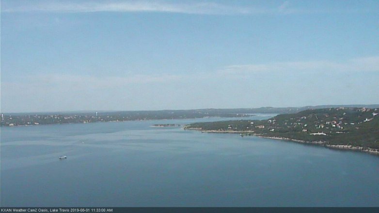 Lake Travis webcam, August 1, 2019 10:35 AM CT