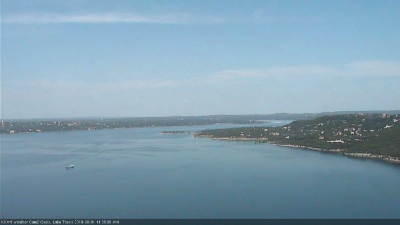 Lake Travis webcam, August 1, 2019 10:40 AM CT