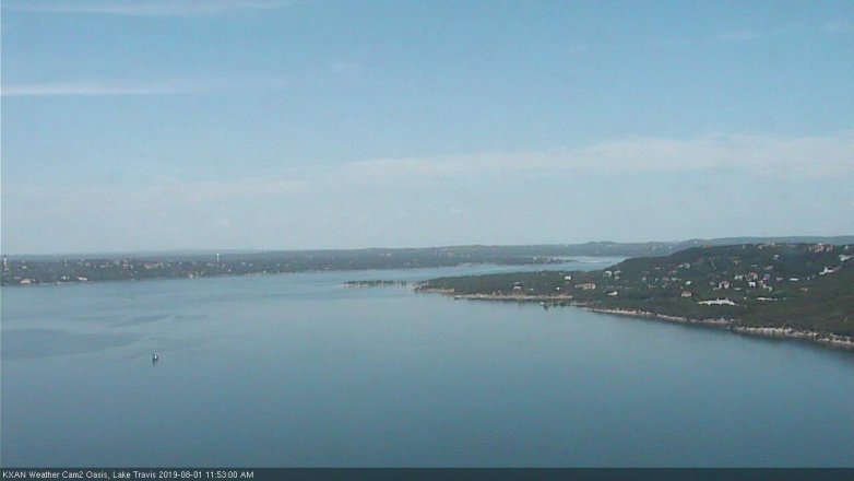 Lake Travis webcam, August 1, 2019 10:55 AM CT