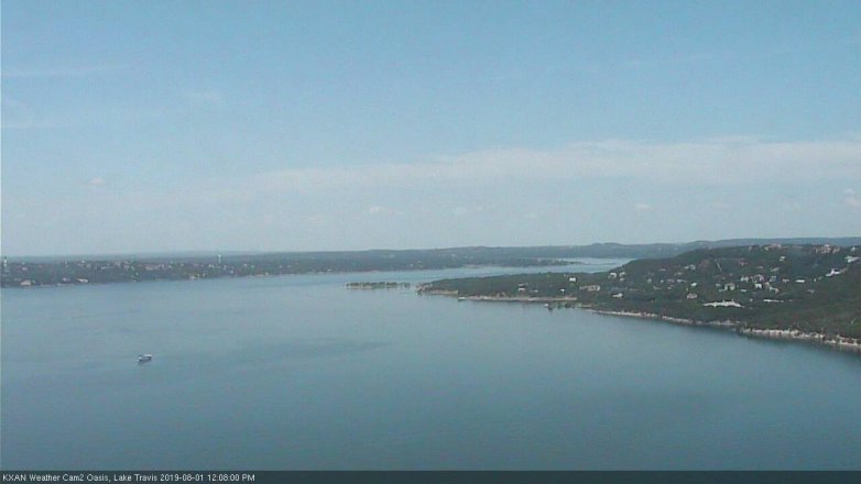 Lake Travis webcam, August 1, 2019 11:10 AM CT