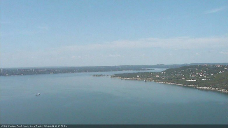 Lake Travis webcam, August 1, 2019 11:15 AM CT