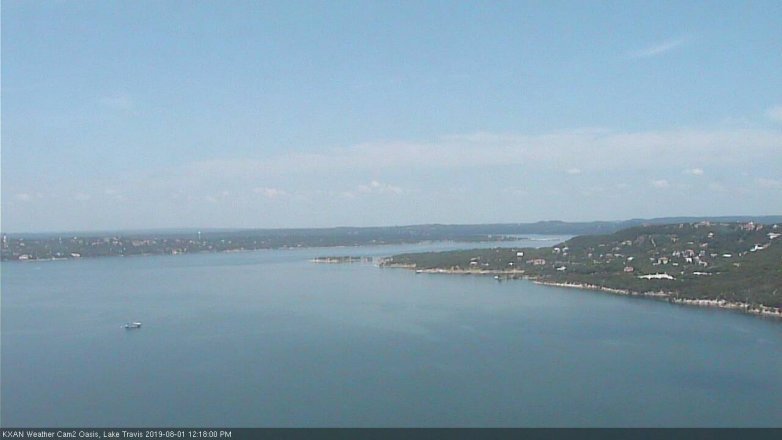 Lake Travis webcam, August 1, 2019 11:20 AM CT