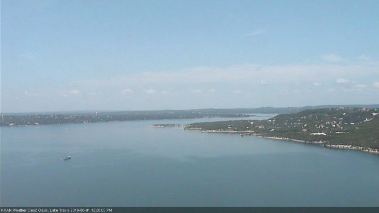 Lake Travis webcam, August 1, 2019 11:30 AM CT