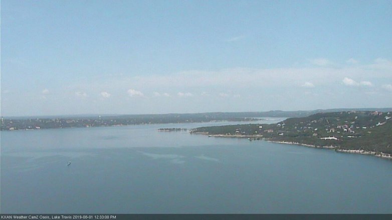 Lake Travis webcam, August 1, 2019 11:35 AM CT