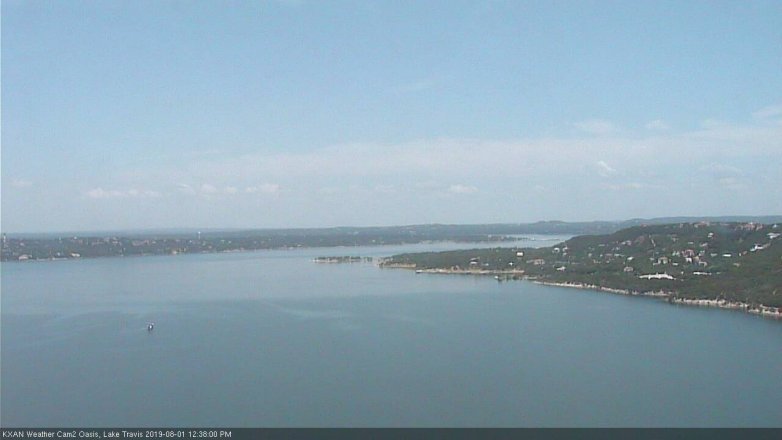 Lake Travis webcam, August 1, 2019 11:40 AM CT