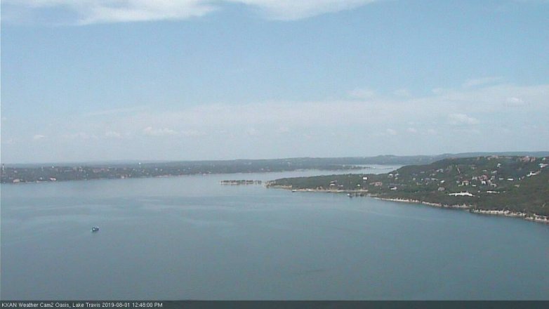 Lake Travis webcam, August 1, 2019 11:50 AM CT