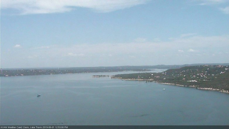 Lake Travis webcam, August 1, 2019 11:55 AM CT