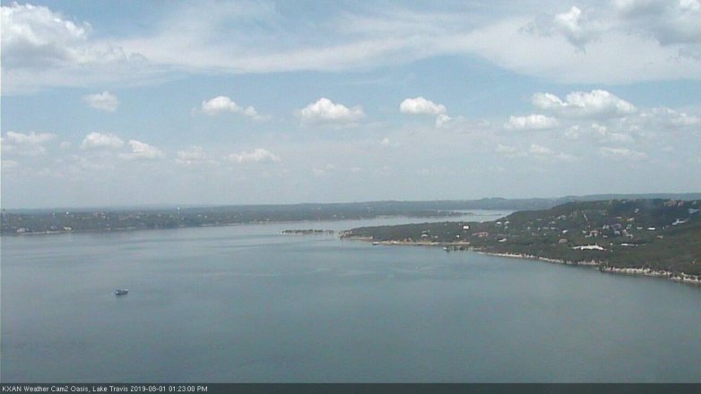 Lake Travis webcam, August 1, 2019 12:25 PM CT