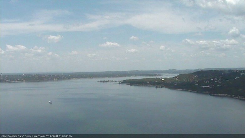 Lake Travis webcam, August 1, 2019 12:35 PM CT