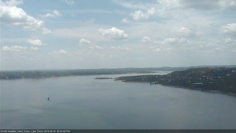 Lake Travis webcam, August 1, 2019 1:05 PM CT