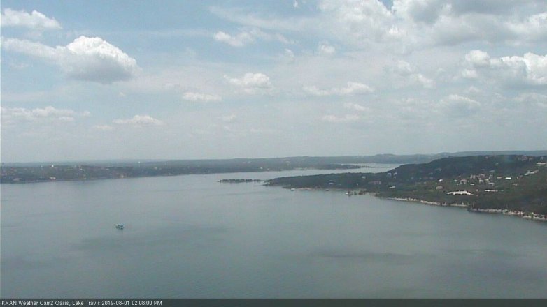 Lake Travis webcam, August 1, 2019 1:10 PM CT