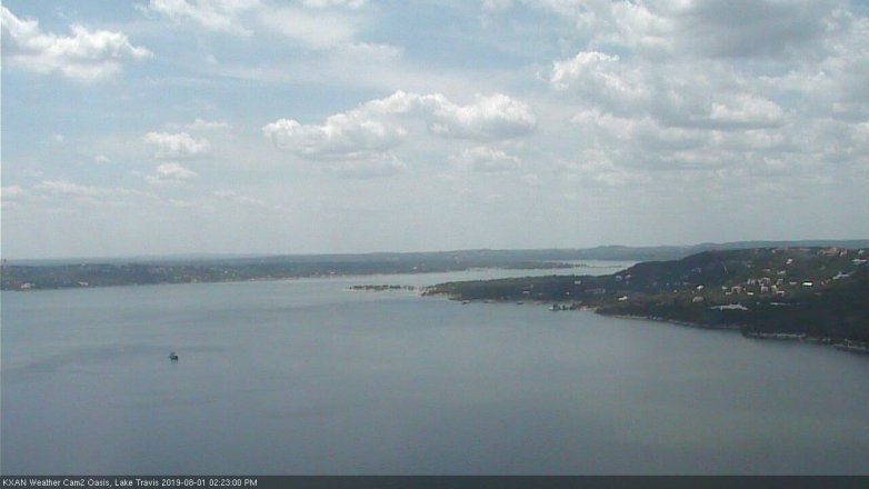 Lake Travis webcam, August 1, 2019 1:25 PM CT