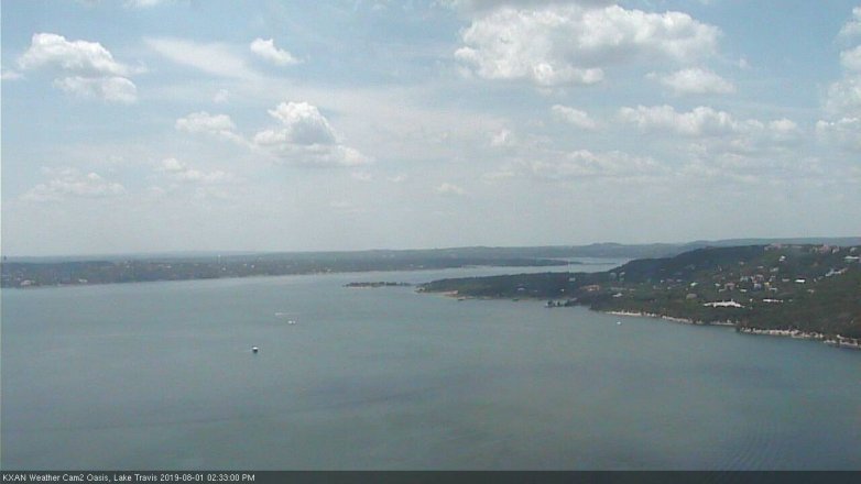 Lake Travis webcam, August 1, 2019 1:35 PM CT