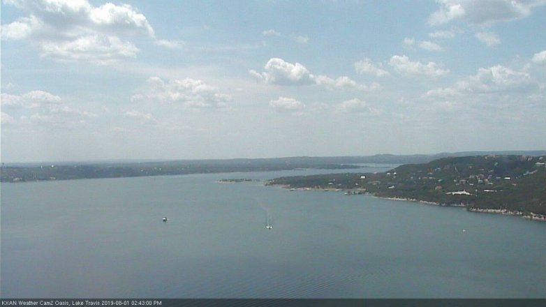 Lake Travis webcam, August 1, 2019 1:45 PM CT