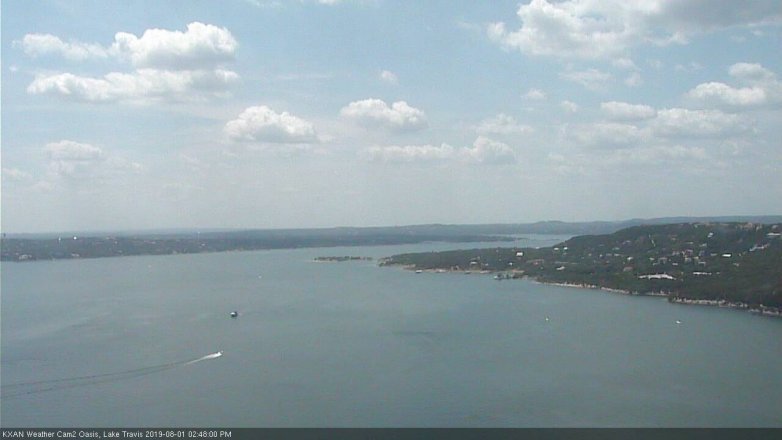 Lake Travis webcam, August 1, 2019 1:50 PM CT